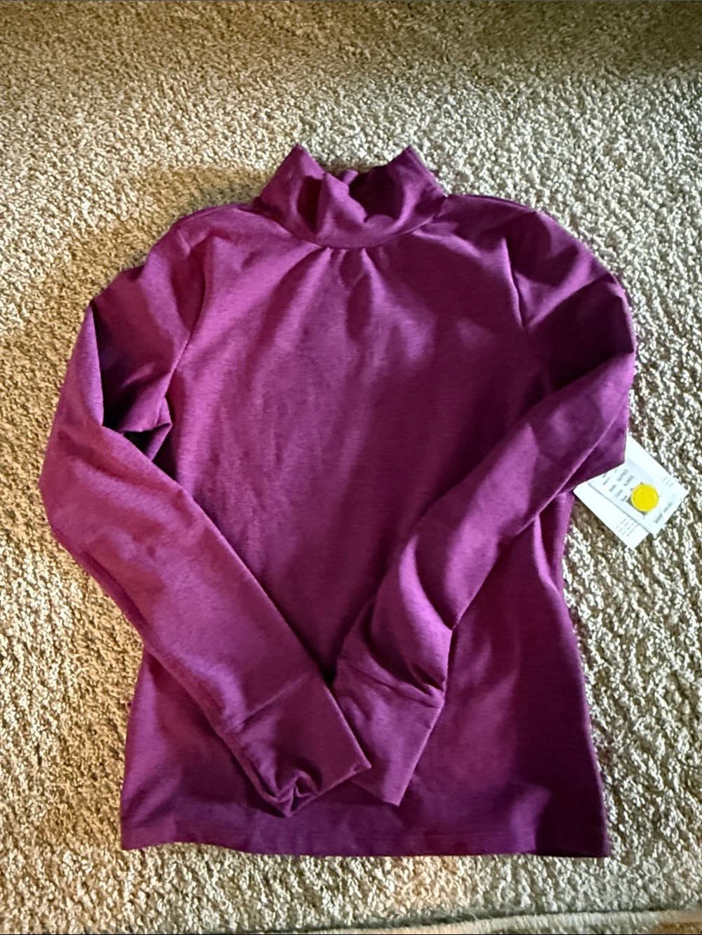 Beyond Yoga Plum Mock Neck Long Sleeve Top